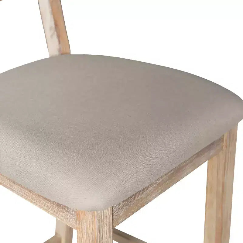 Tabouret de bar rembourré gris anthracite / gris clair, sans accoudoirs avec dossier, 1 place