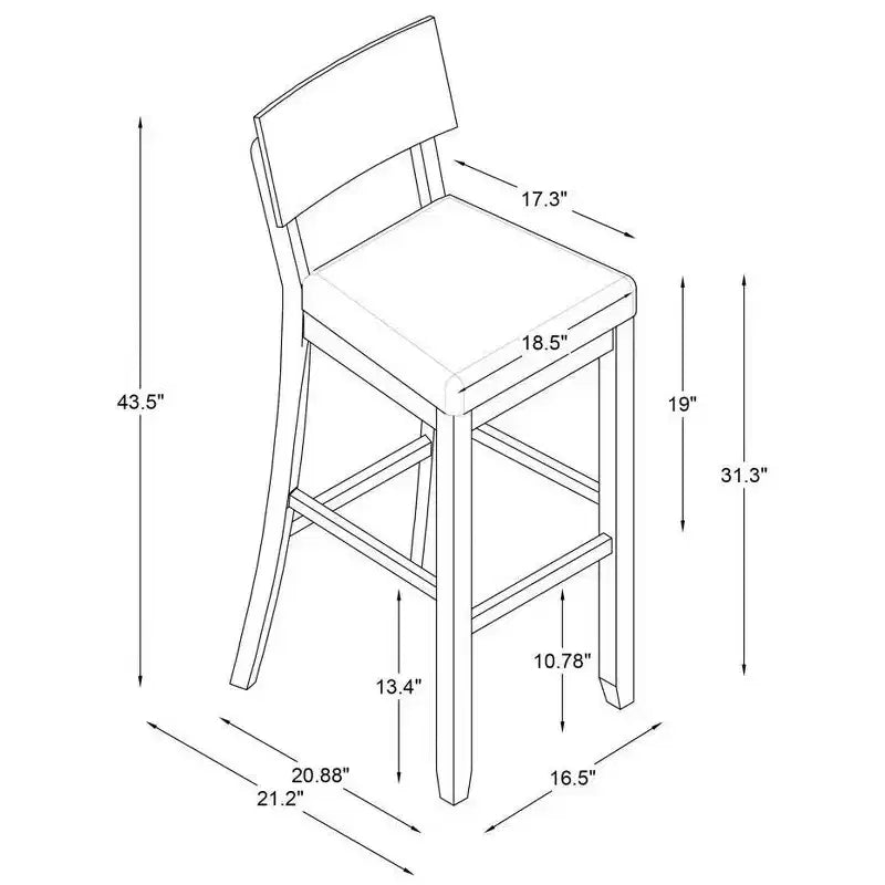 Tabouret de bar rembourré gris anthracite / gris clair, sans accoudoirs avec dossier, 1 place