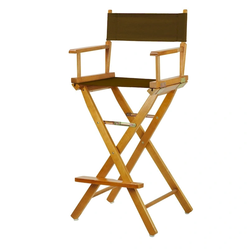 Chaise de réalisateur en chêne miel 30 pouces