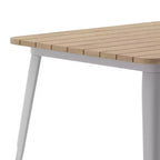Table à manger carrée d'intérieur/extérieur 80 cm pour 4 personnes – Piètement en acier, Noir / Marron/Rouge / Marron/Argent