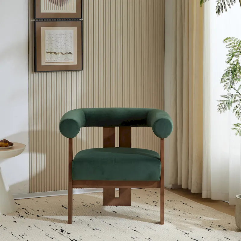 Fauteuil d'appoint Gilbert moderne à accoudoirs ronds par Christopher Knight Home