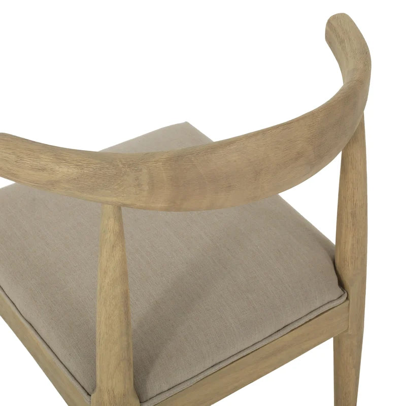 Chaises de salle à manger Cortina en tissu et en hévéa (lot de 2) de Christopher Knight Home