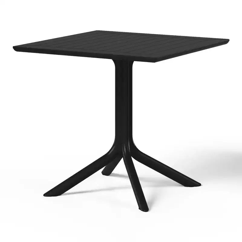 Ensemble table de salle à manger d'extérieur WestinTrends Playa Modern 5 pièces en résine avec chaises empilables