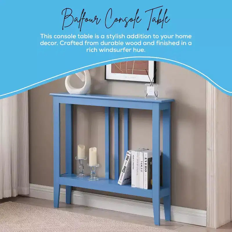 Console étroite avec étagères pour entrée, couloir ou salon