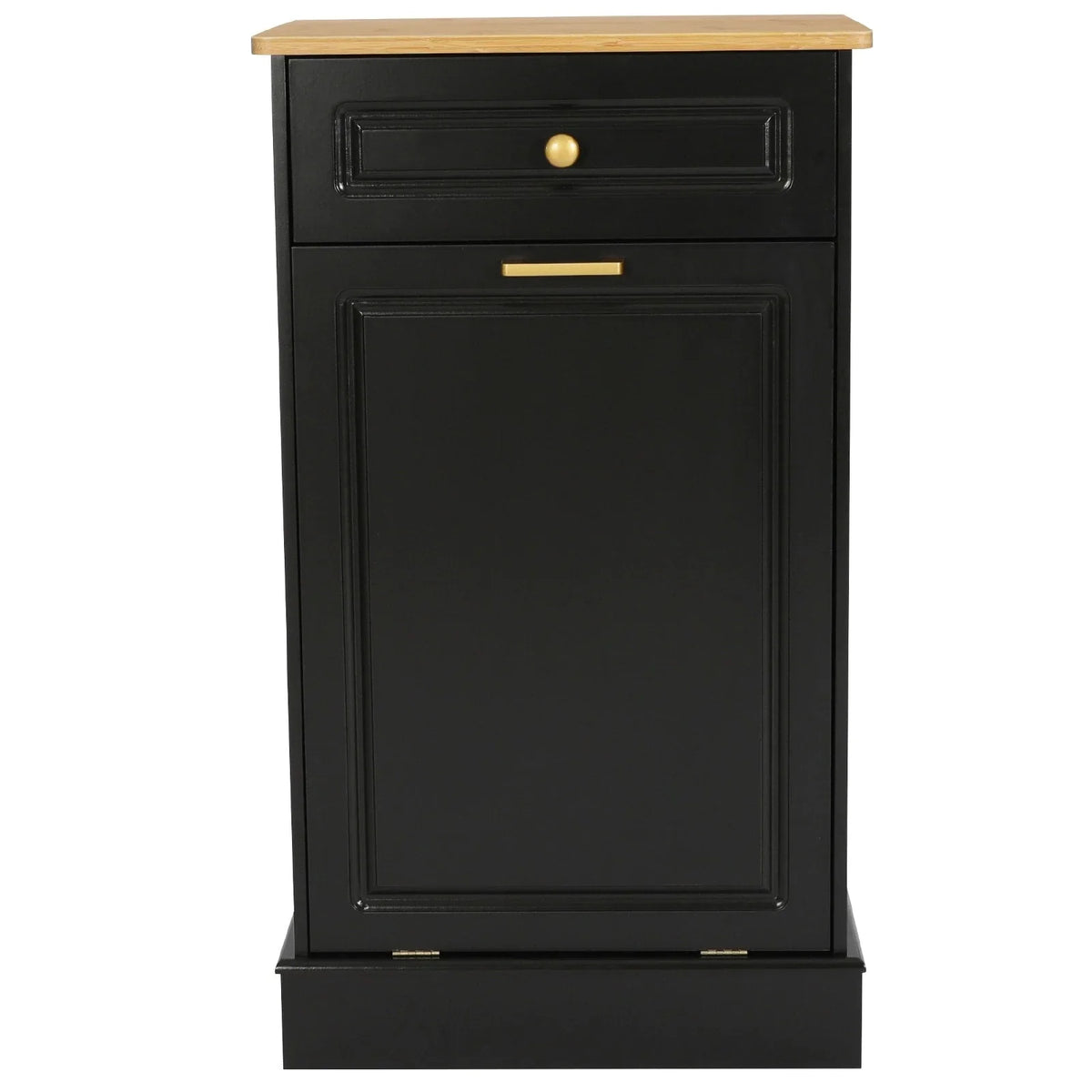 Meuble de Rangement en Bois pour Poubelle de Cuisine avec Dessus de Comptoir et Tiroir