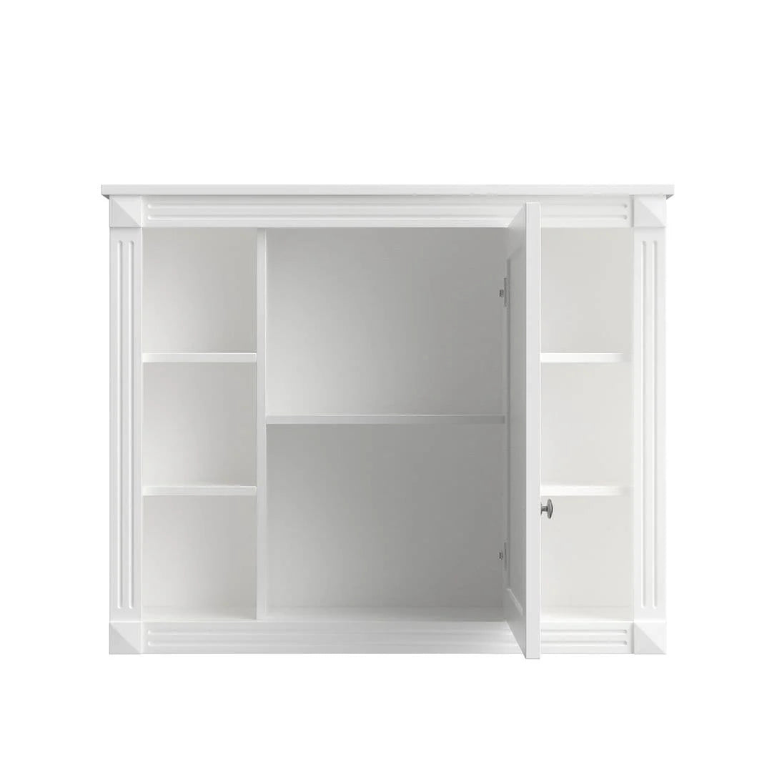 Meuble-lavabo moderne de 36 po avec vasque et armoire à miroir, 2 portes et 2 tiroirs