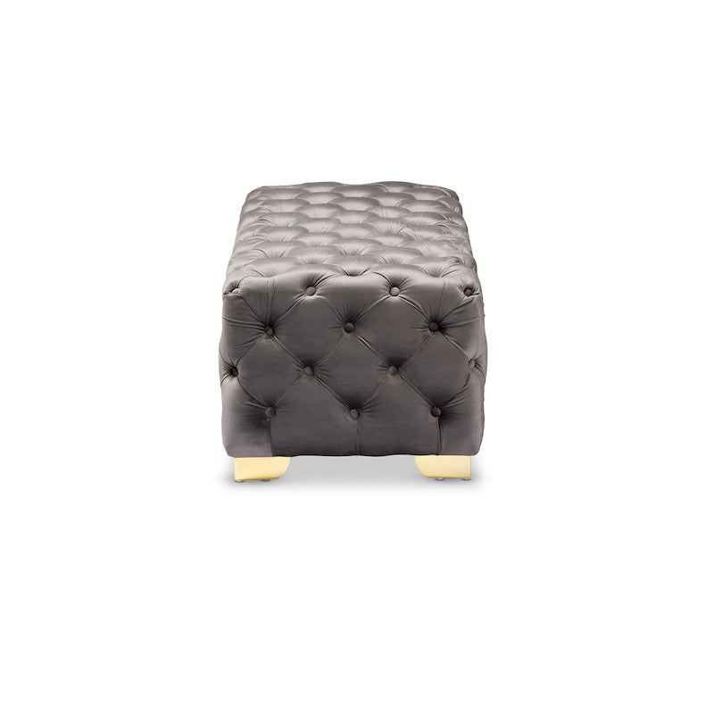 Banc ottoman en velours Gracewood Hollow Solanki