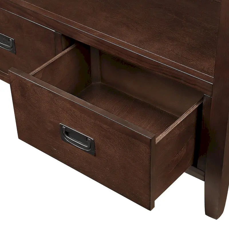 Console avec 4 tiroirs et une étagère de rangement
