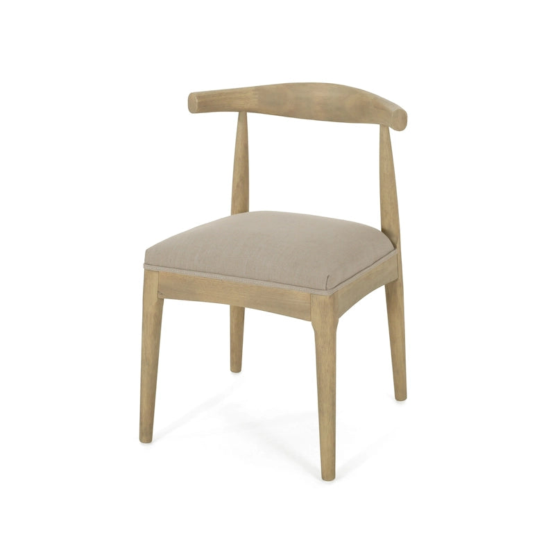 Chaises de salle à manger Cortina en tissu et en hévéa (lot de 2) de Christopher Knight Home