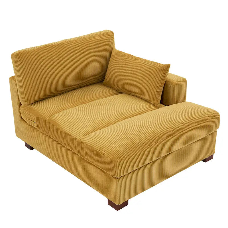 Canapé modulaire sectionnel oversize en velours côtelé avec coussin