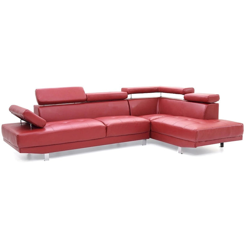 Canapé sectionnel en L 2 pièces en similicuir Riveredge de 277 cm de large - 76L x 109W x 28H