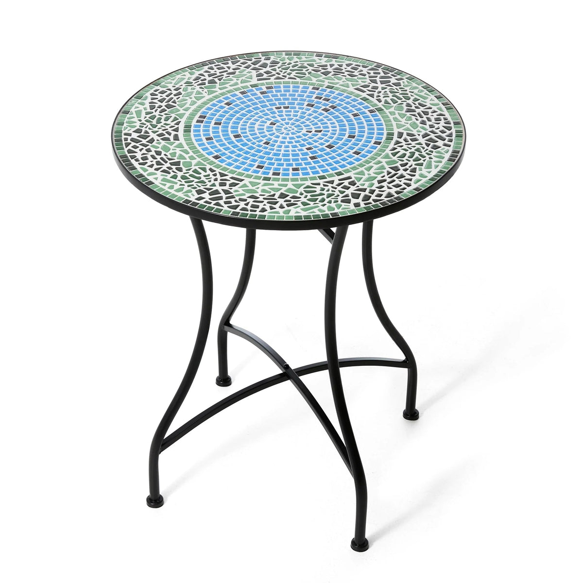 Ensemble bistrot pliant en métal Glitzhome pour extérieur, 3 pièces, table et chaises de patio
