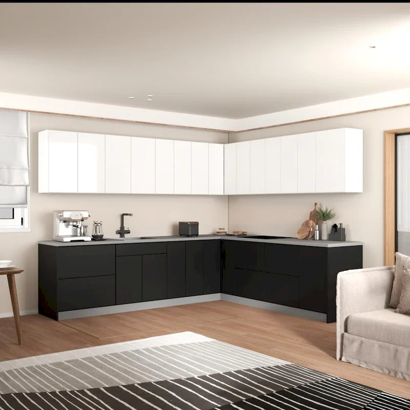 Collection Cuisine Moderne Couleur de base noir Dimensions 10x8,5 pieds Largeur - 102x120