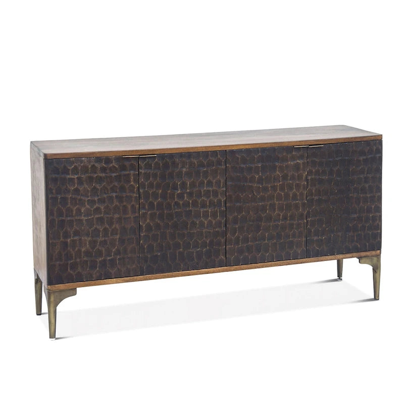 Buffet en bois de manguier bicolore