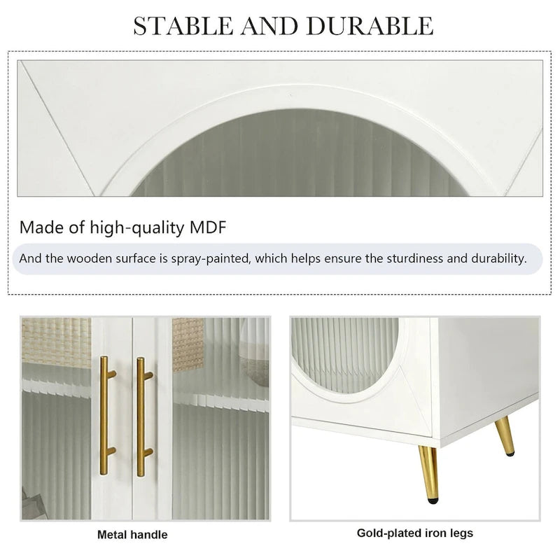 Meuble TV pour téléviseur de 65 pouces et plus, meuble TV en bois avec placard de rangement et étagères réglables, console multimédia pour salon ou chambre