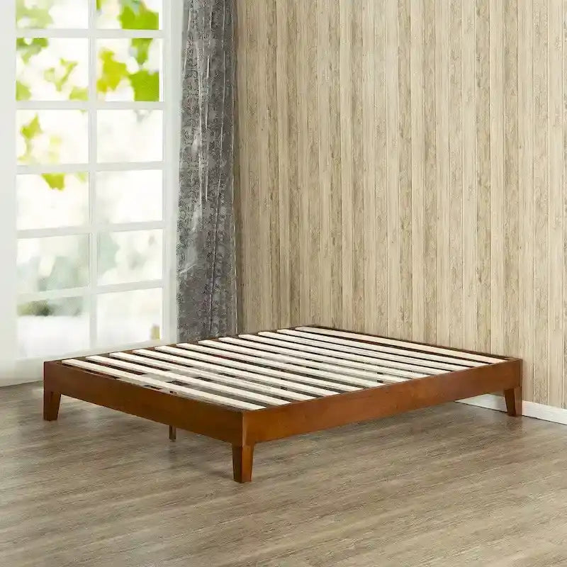 Lit plate-forme double en bois de luxe Neron 12 po Porch & Den