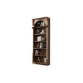 94 Bibliothèque haute traditionnelle en bois avec rangement Collection Stratton Marron - Martin Furniture