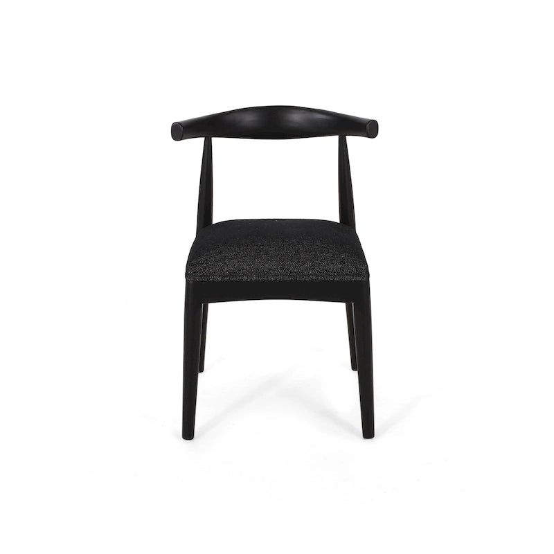 Chaises de salle à manger Cortina en tissu et en hévéa (lot de 2) de Christopher Knight Home