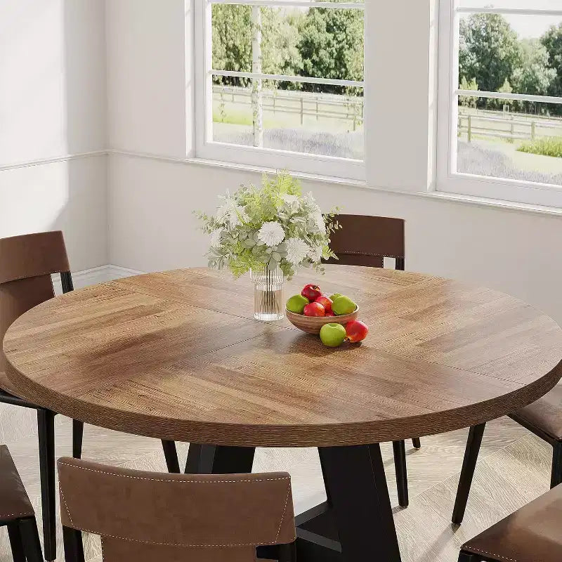 Table à manger ronde de 120 cm pour 4 personnes