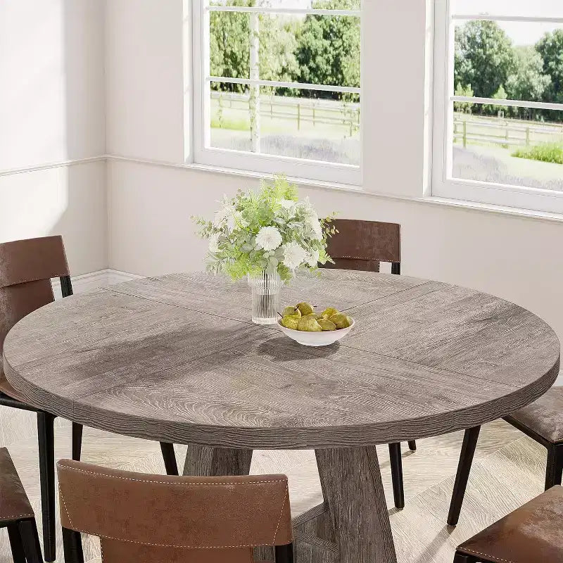 Table à manger ronde de 120 cm pour 4 personnes