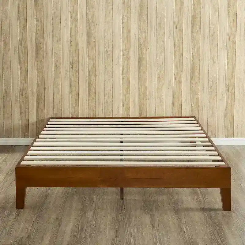Lit plate-forme double en bois de luxe Neron 12 po Porch & Den