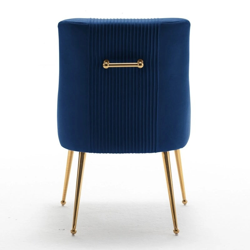 SEYNAR Lot de 8 chaises de salle à manger modernes en velours glamour, chaise de coiffeuse capitonnée pour salon (sans table)