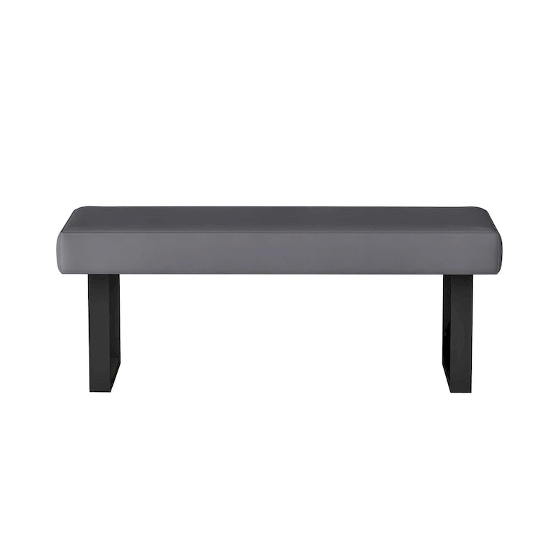 Ensemble de salle à manger Lillian 3 pièces gris brillant Somette avec table, coin repas et banc