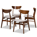 Lot de 4 chaises de salle à manger modernes de style transitionnel Parlin Mid-Century