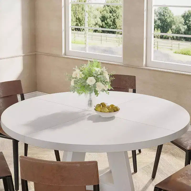 Table à manger ronde de 120 cm pour 4 personnes