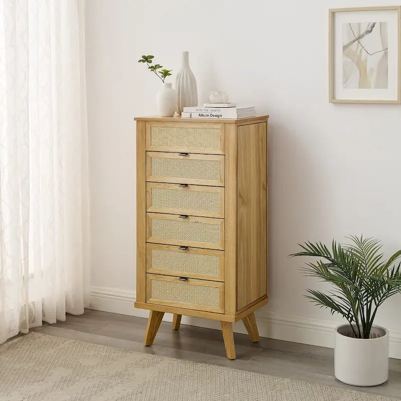 Meuble de rangement pour bijoux avec tiroirs et panneaux latéraux – 41 – Marron