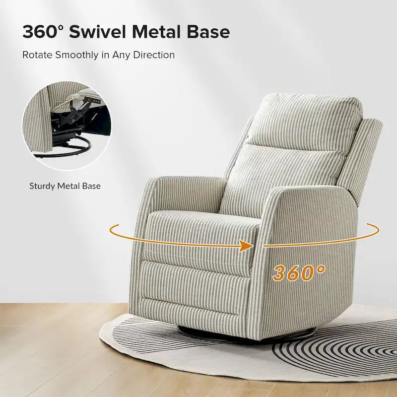 Fauteuil inclinable, pivotant à 360° et à bascule Diana en polyester moderne par HULALA HOME