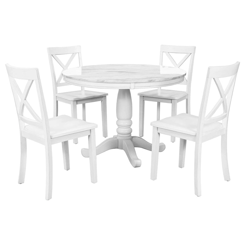 Ensemble de table à manger et chaises 5 pièces pour 4 personnes