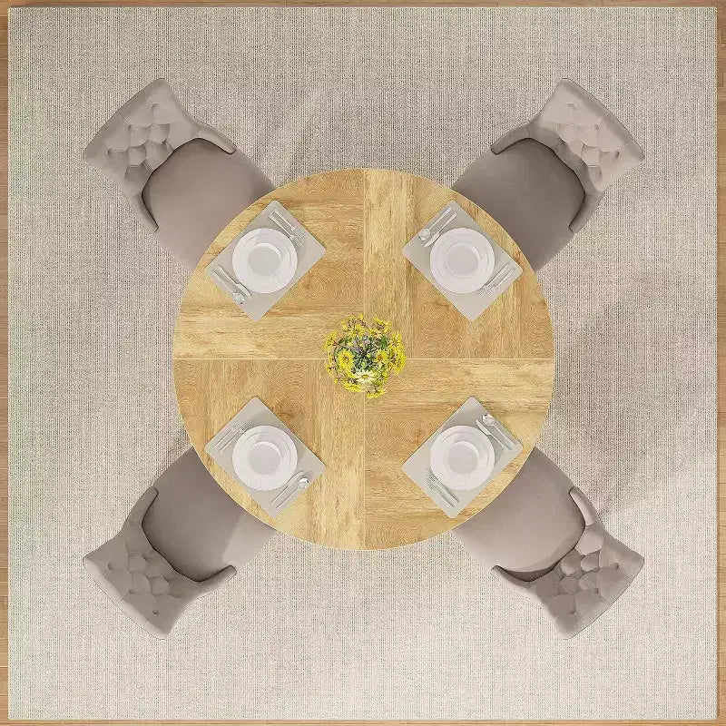 Table à manger ronde de 120 cm pour 4 personnes