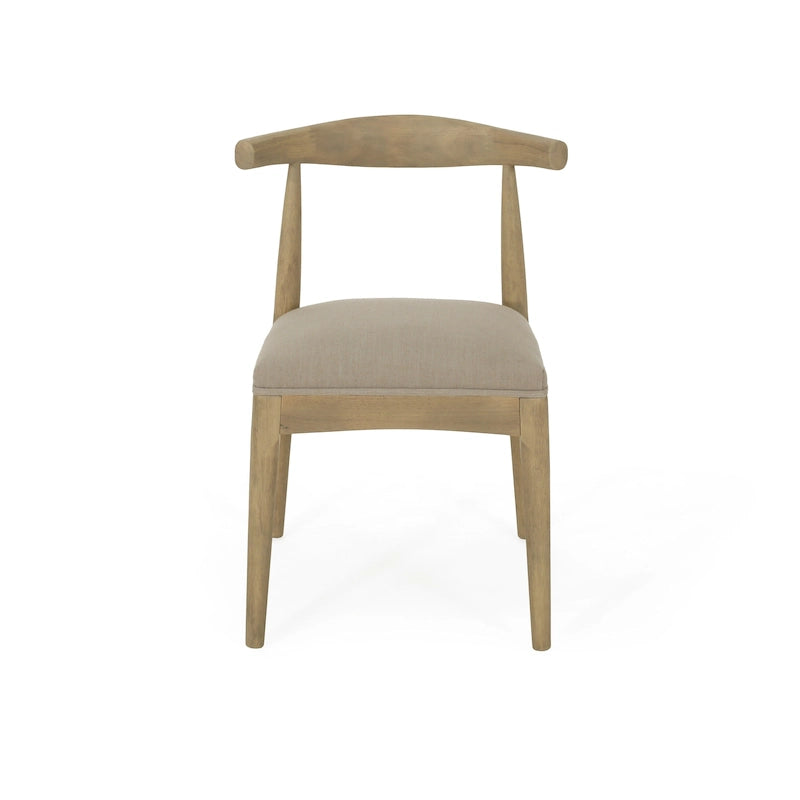 Chaises de salle à manger Cortina en tissu et en hévéa (lot de 2) de Christopher Knight Home