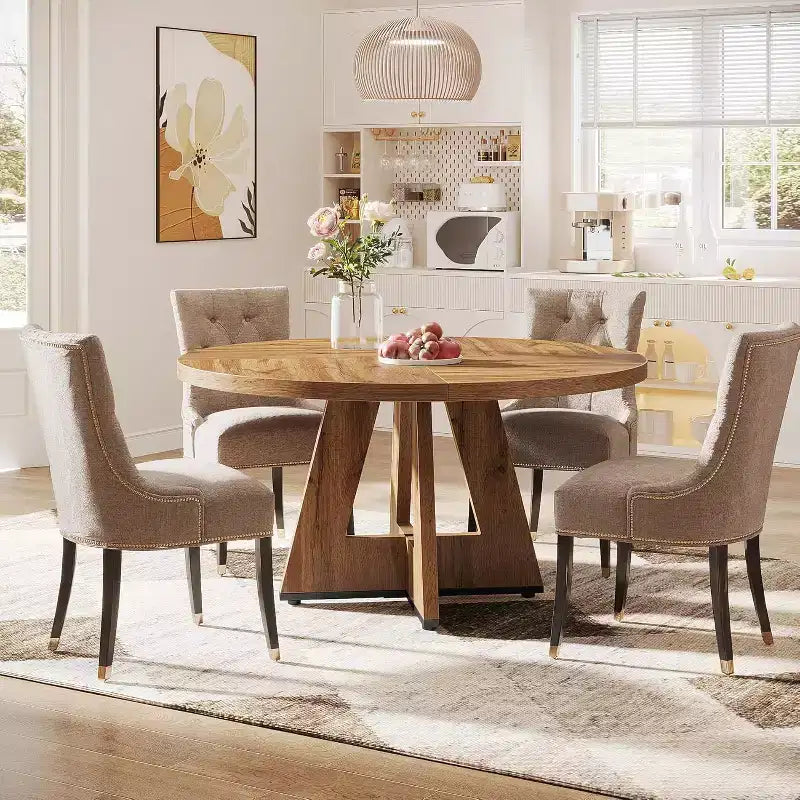 Table à manger ronde de 120 cm pour 4 personnes