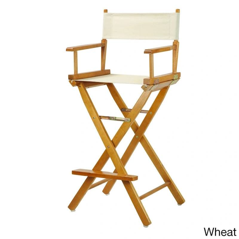 Chaise de réalisateur en chêne miel 30 pouces