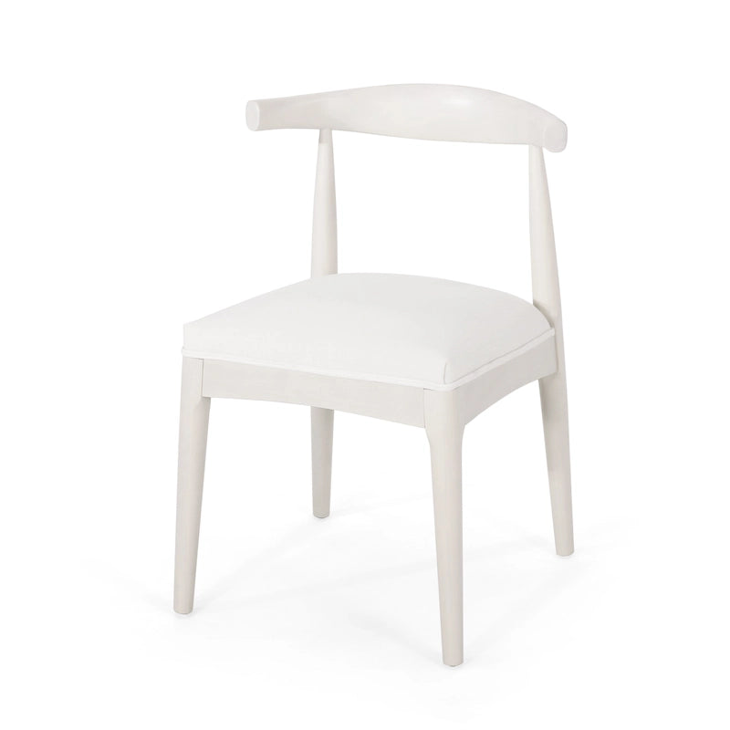 Chaises de salle à manger Cortina en tissu et en hévéa (lot de 2) de Christopher Knight Home