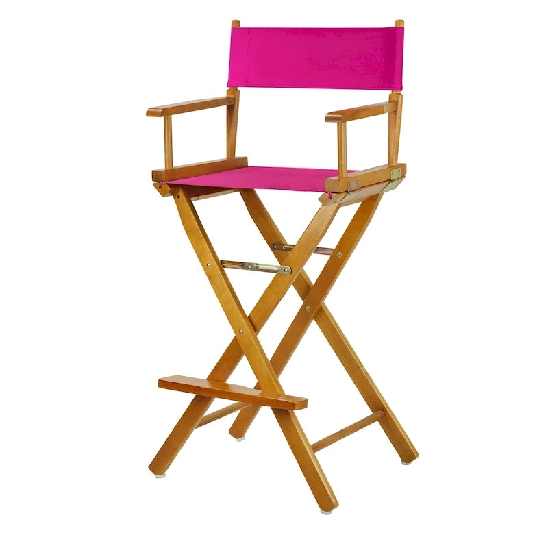 Chaise de réalisateur en chêne miel 30 pouces