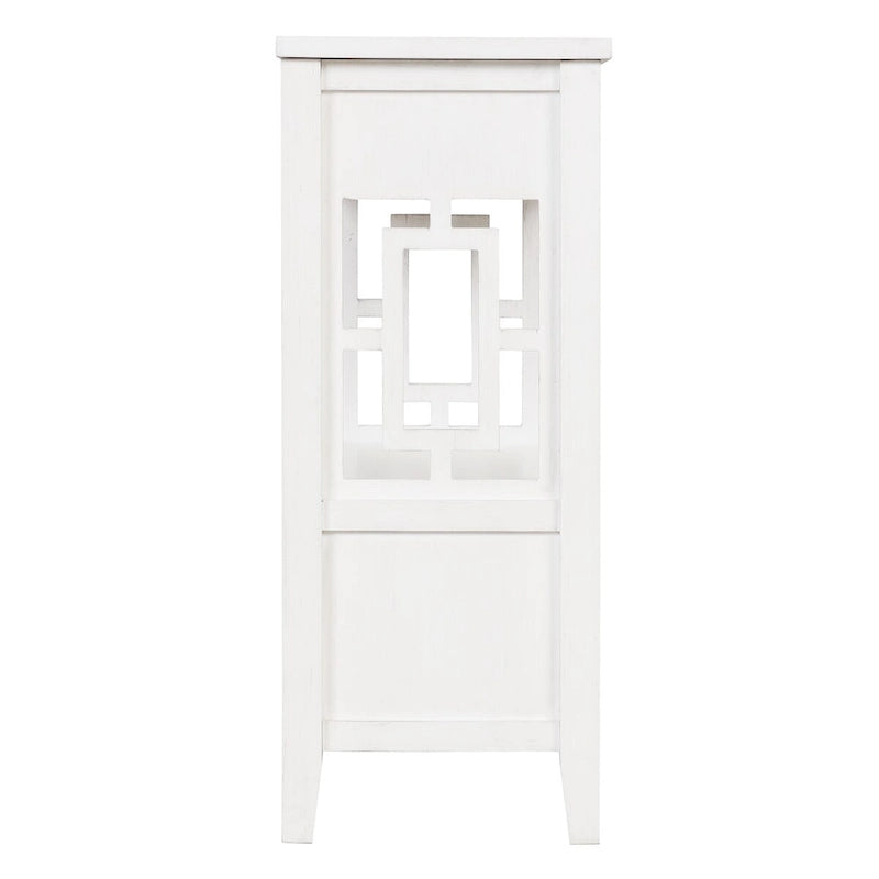 Console avec 4 tiroirs et une étagère de rangement