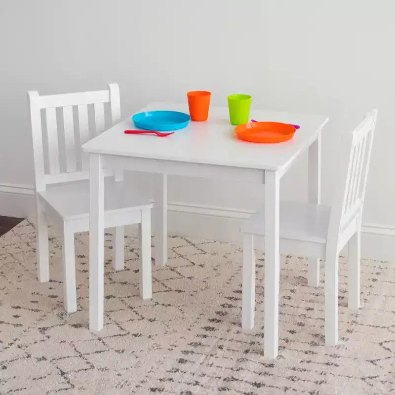 Ensemble table et 2 chaises en bois pour enfants (3 pièces) - Humble Crew