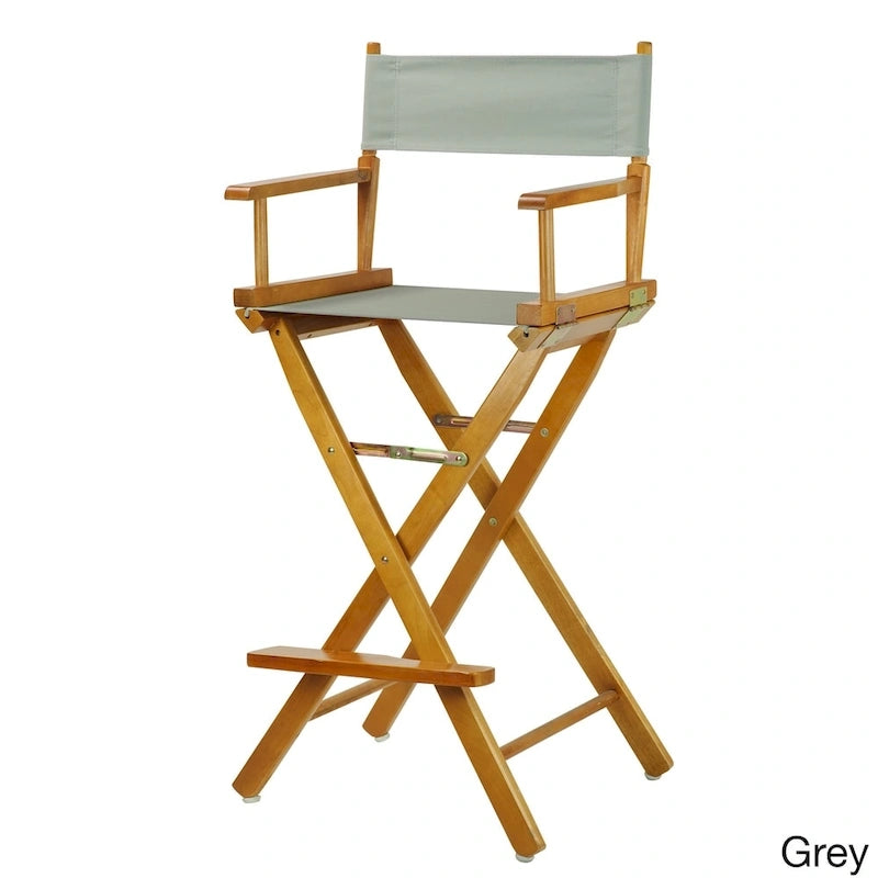 Chaise de réalisateur en chêne miel 30 pouces