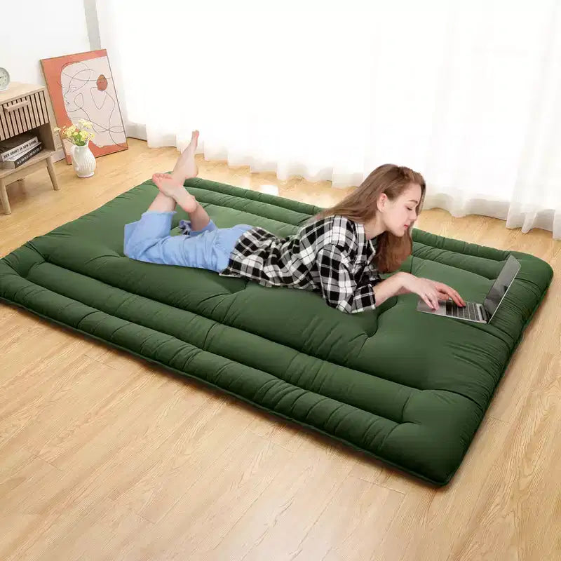Matelas de sol portable enroulable, lit d'appoint futon japonais et matelas de camping pliable