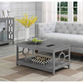 Table basse circulaire avec étagère