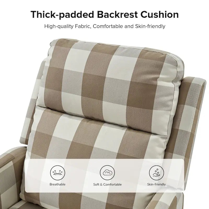 Fauteuil inclinable, pivotant à 360° et à bascule Diana en polyester moderne par HULALA HOME