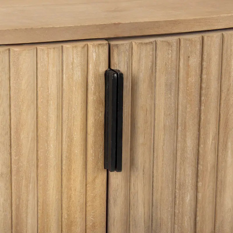 Meuble d'appoint en bois massif marron clair
