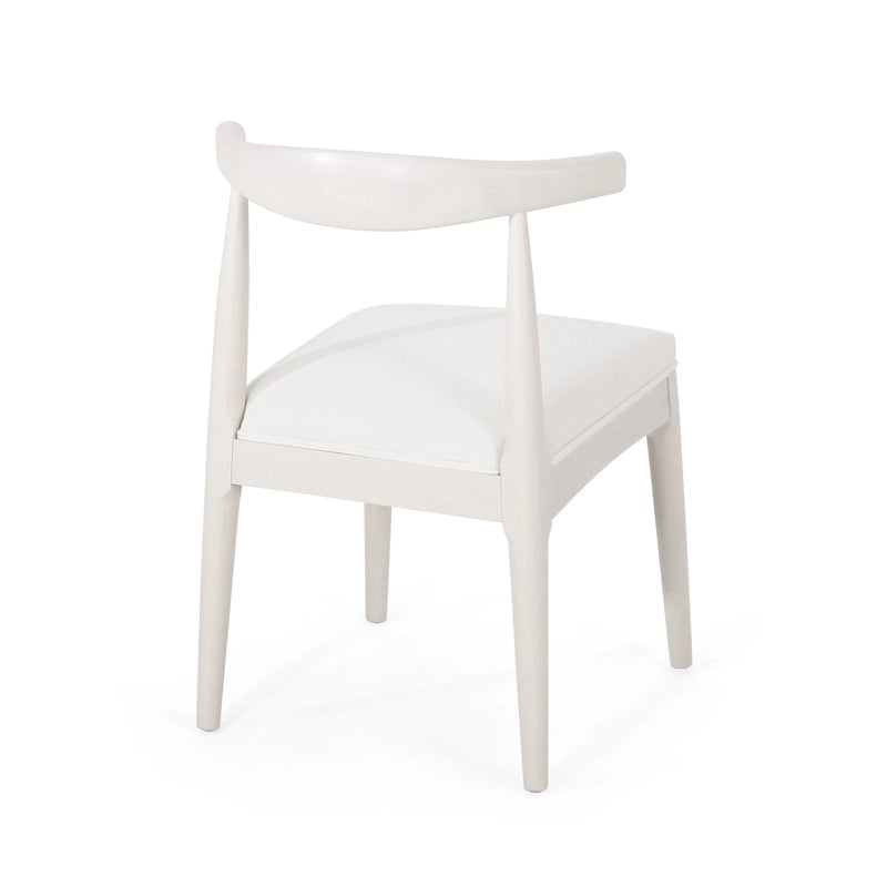 Chaises de salle à manger Cortina en tissu et en hévéa (lot de 2) de Christopher Knight Home