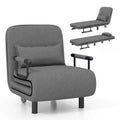Chaise Longue Pliante Convertible en Lit Canapé avec Dossier Réglable
