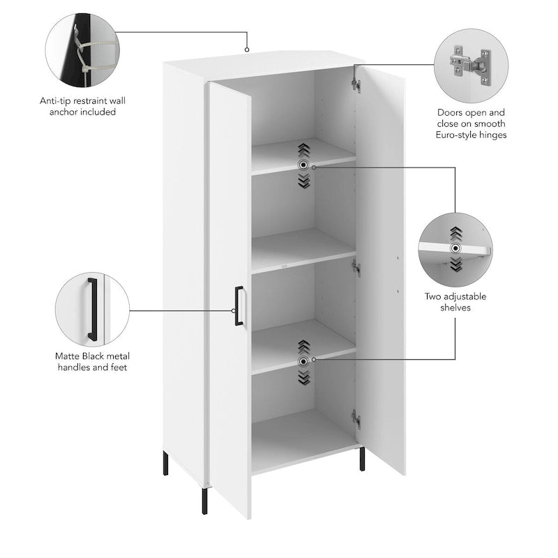 Meuble de rangement haut Essence avec portes par Bush Furniture